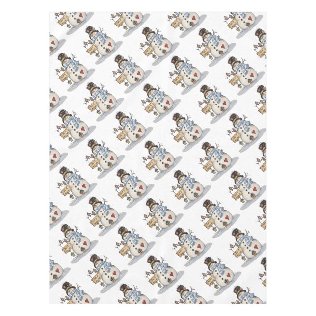 Mantel Navidades Snowman (Anverso)