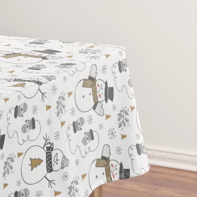 Mantel Navidades Snowmen, árboles y Mittens (In Situ)