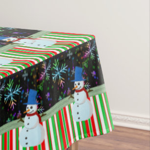 Mantel Navidades Tablecloth, Feliz Navidad, Hombre de Nie