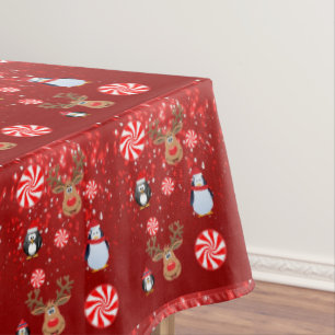 Mantel Navidades Tablecloth, Feliz Navidad, Pingüino