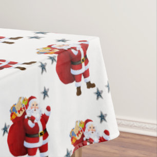 Mantel Navidades Tablecloth, Feliz Navidad, Santa