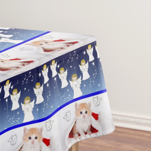 Mantel Navidades Tablecloth, Feliz NavidadAngel Kitten (In Situ)