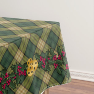 Mantel Navidades Tablecloth, Green Plaid 60 x 84