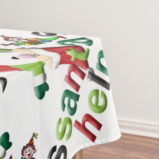 Mantel Navidades Tablecloth, la ayuda de Feliz Navidad (In Situ)