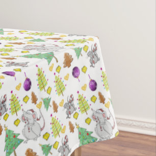 Mantel Navidades Tablecloth, ratones de ratón navideños