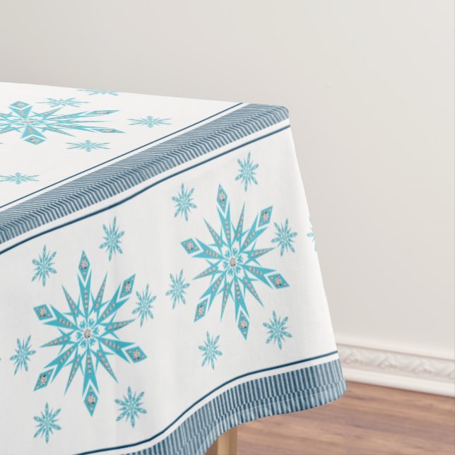 Mantel Navidades Tabletas, copos de nieve (In Situ)