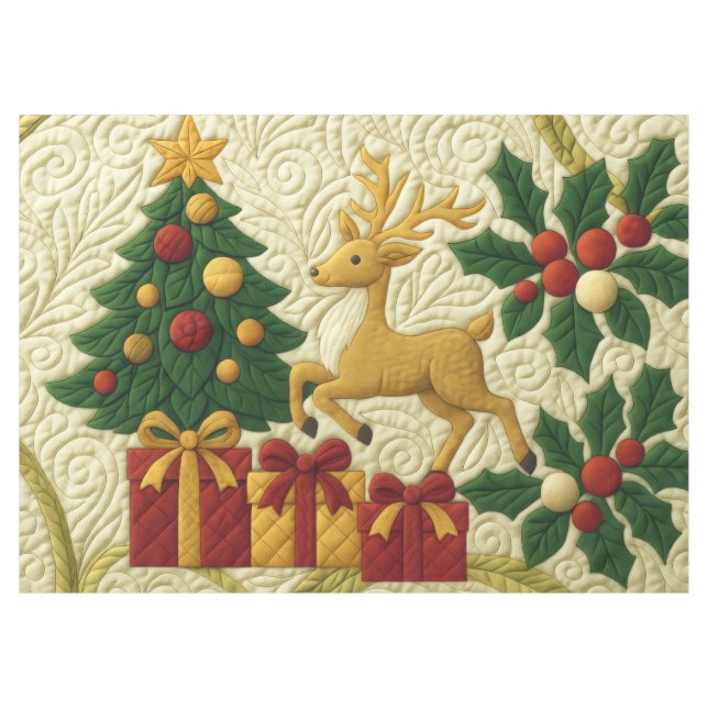 Mantel Navidades Tema Árbol Regalos de renos Aspecto (Frente (Horizontal))