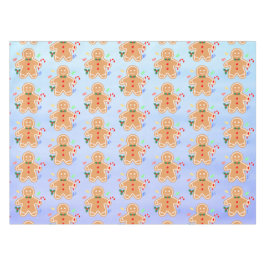 Mantel Navidades tratan a un hombre de pan de jengibre