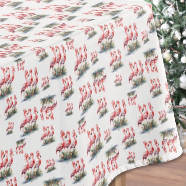 Mantel Navidades tropicales de Flamingo (Flamingo Tropical Christmas Tablecloth )