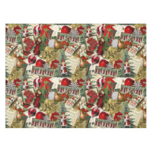 Mantel Navidades victorianos rojos y verdes clásicos
