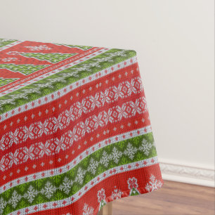 Mantel Navidades Viernes Verde Rojo Elegante