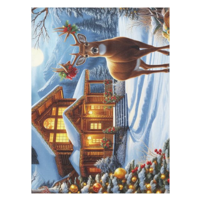 Mantel Navidades/Winter Deer Lodge (Anverso)