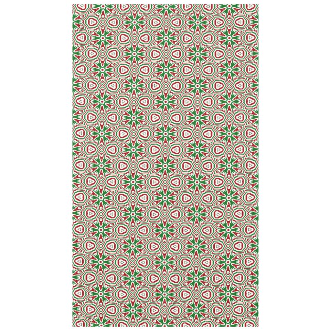 Mantel Navideño caleidoscopio boho ecléctico trippy funky (Anverso)
