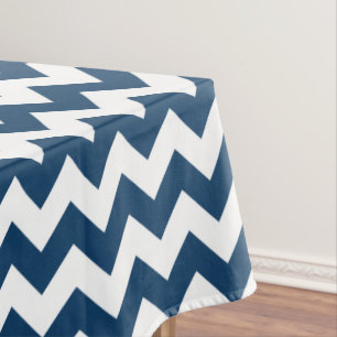 Mantel Navy Zigzag, Navy Chevron, patrón geométrico