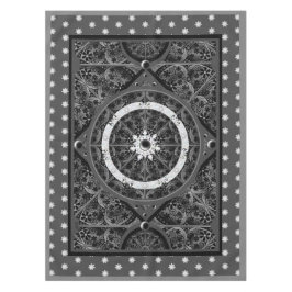 Mantel Negro de encaje cerámico y copo de nieve