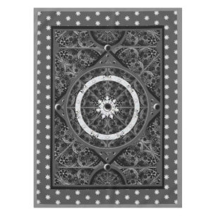 Mantel Negro de encaje cerámico y copo de nieve