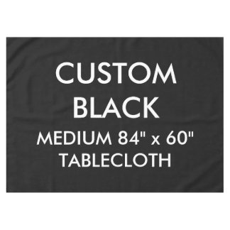 Mantel negro personalizado de 84" x 60"