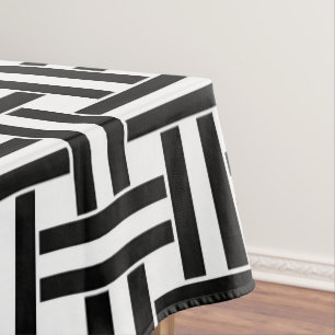 Mantel Negro y Blanco a Rayas