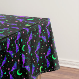 Mantel Neon Bats Stars and Moons Tablecloth