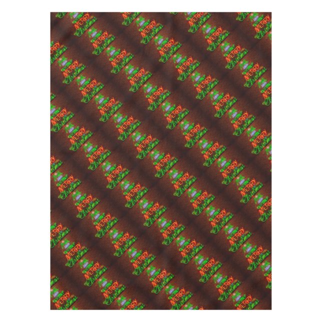 Mantel Neon Que Tengan Una Navidad Muy Feliz (Anverso)