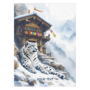 Mantel Nieve de Leopardo Blanco dulce