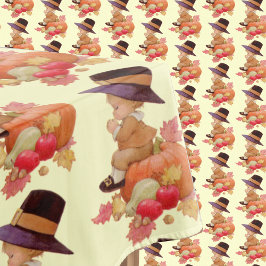 Mantel Niño de peregrino vintage rezando en calabaza