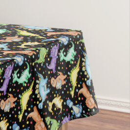 Mantel Niños dinosaurios de color negro de algodón comedo