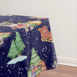 Mantel Niños Navidades adoran a los animales festivos