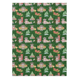 Mantel Niños Navidades adoran a los animales festivos