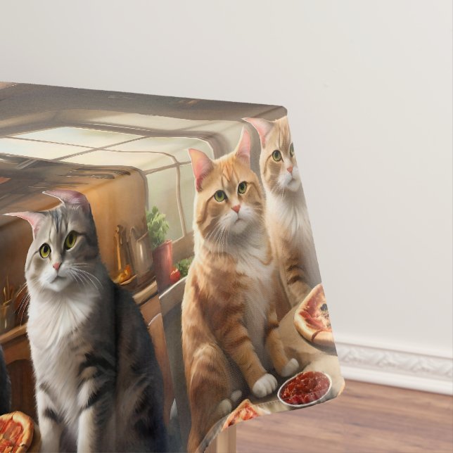 Mantel Noche Cat Pizza, (In Situ)