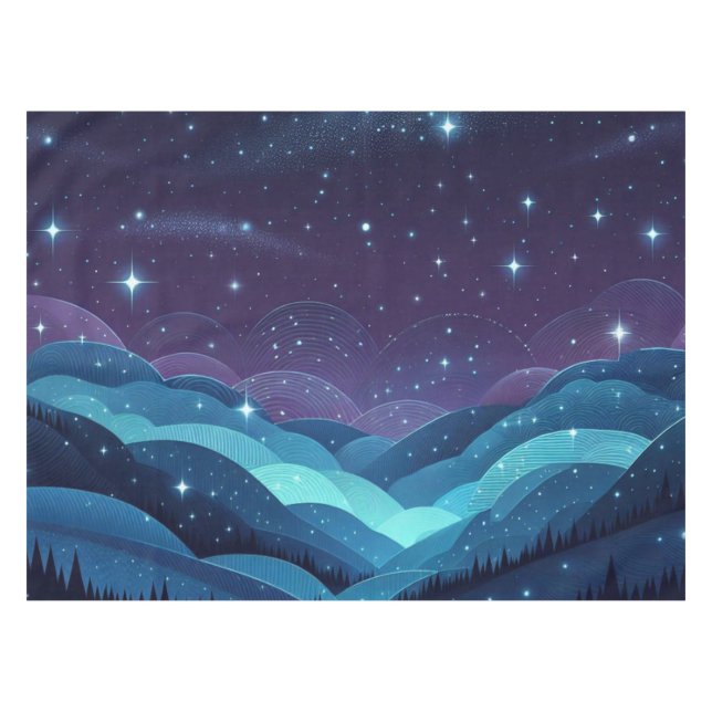 Mantel Noche Starry Hills (Frente (Horizontal))