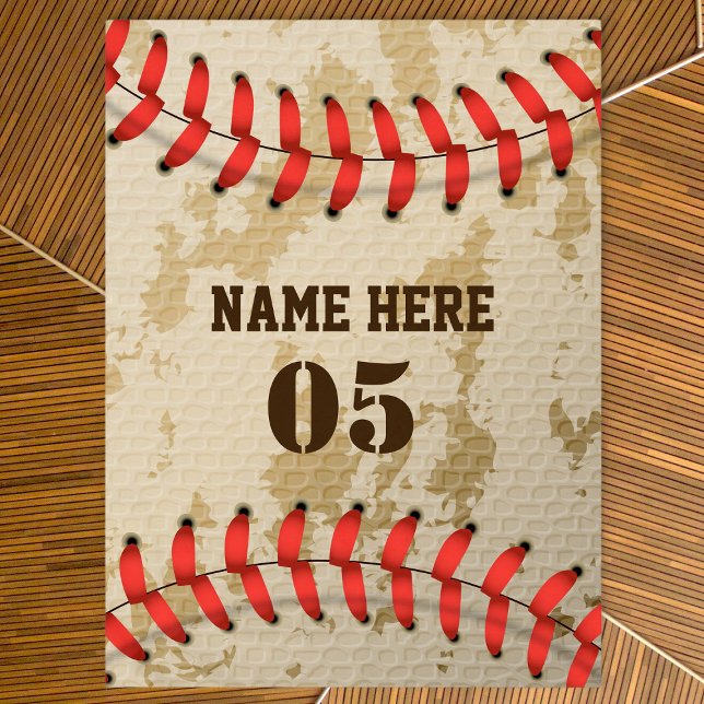 Mantel Nombre de béisbol vintage personalizado número ret (Subido por el creador)