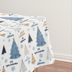 Mantel Nombre de familia de Navidades modernos del patrón