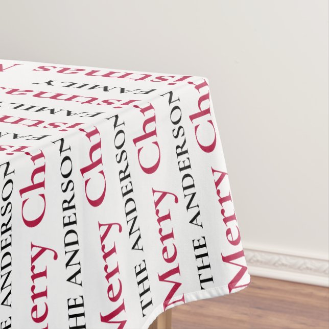 Mantel Nombre de familia personalizada de navidad de merr (In Situ)