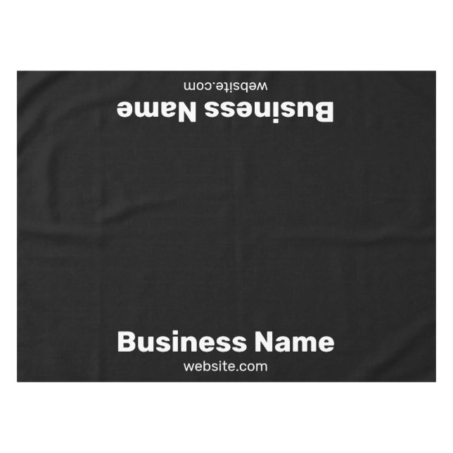 Mantel Nombre de la empresa y sitio web negro (Frente (Horizontal))
