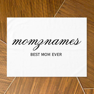 Mantel Nombre de mejor caligrafía de mamá de todos los ti