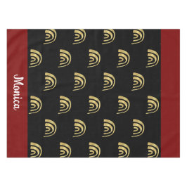 Mantel Nombre personalizado oro arcoiris y negro