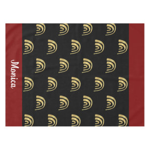 Mantel Nombre personalizado oro arcoiris y negro