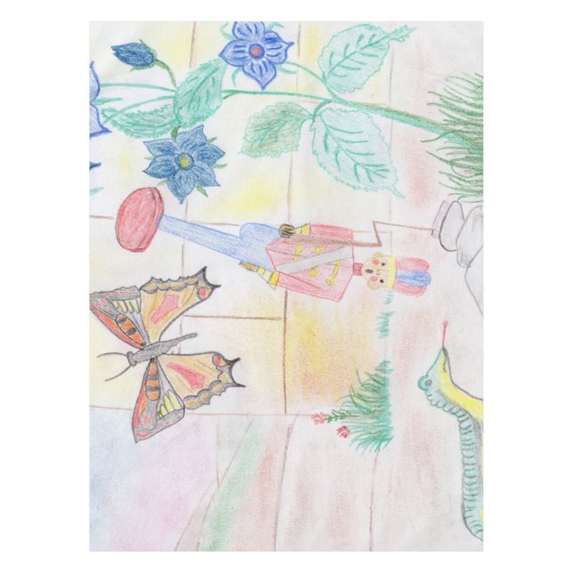 Mantel Obra de arte de niños personalizados, juguete de d (Anverso)