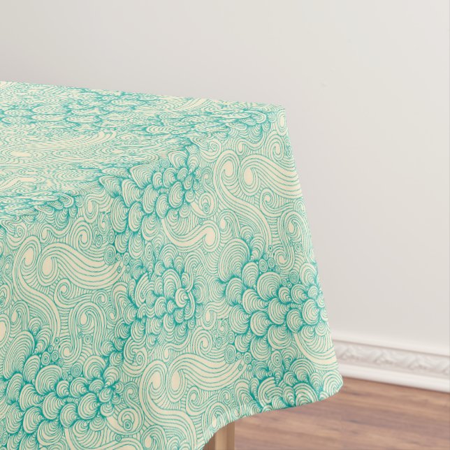 Mantel Ocean Shells Sea Waves Abstract Vintage Pattern (In Situ)