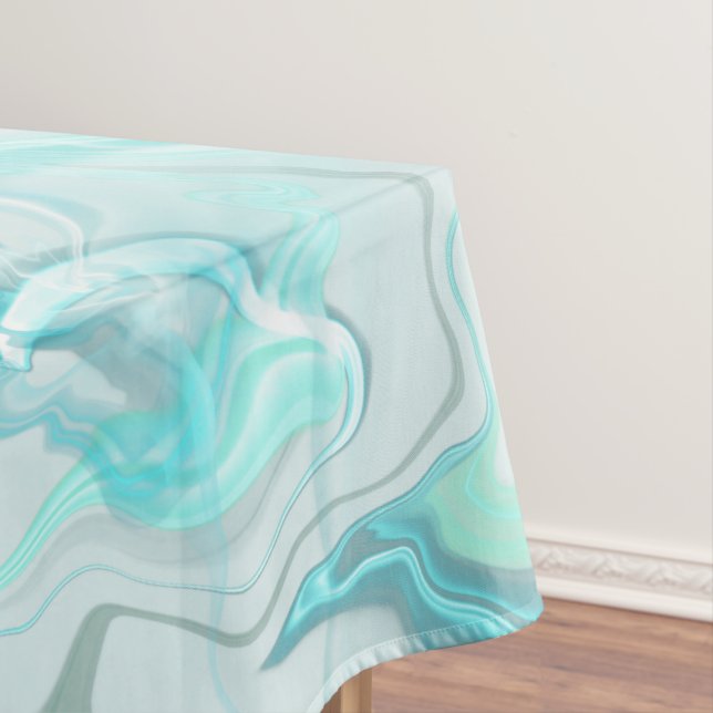 Mantel Ocean Swirl II Tablecloth (In Situ)