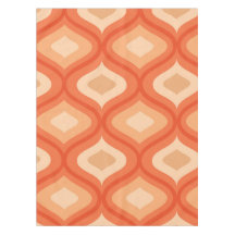 Ogee moderno de mediados de siglo naranja y beige