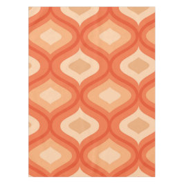 Mantel Ogee moderno de mediados de siglo naranja y beige 