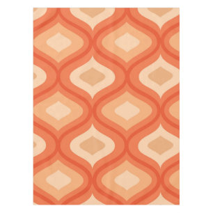 Mantel Ogee moderno de mediados de siglo naranja y beige