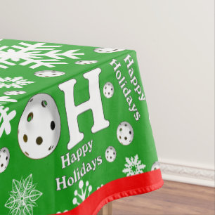Mantel Oh Qué Navidades divertidos Pickleball Green Ho Ho