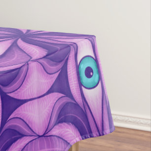 Mantel Ojos Azules en Follaje Púrpura Arte Botánico Oscur