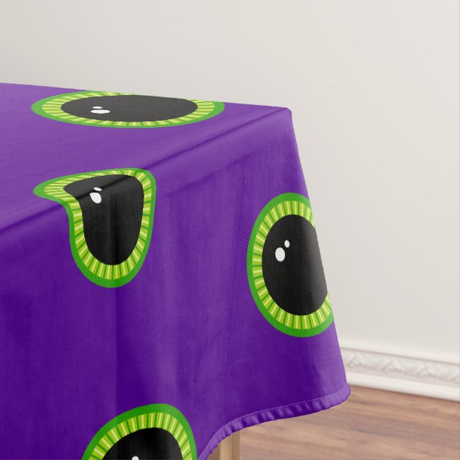 Mantel Ojos divertidos de monstruo verde y morado (In Situ)