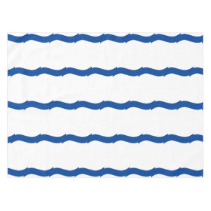 Mantel Olas azules blancas rayas patrón náutico