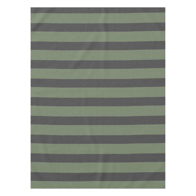 Mantel Olive Green Tick Striped Modern (Anverso)