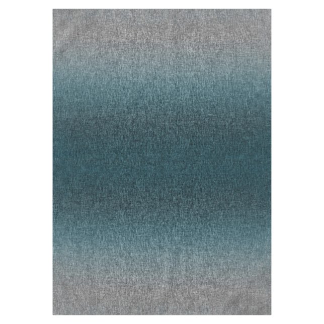 Mantel Ombre Abstract Teal Green Blue Grey Crosshatch (Anverso)